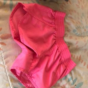Pink running shorts athletic